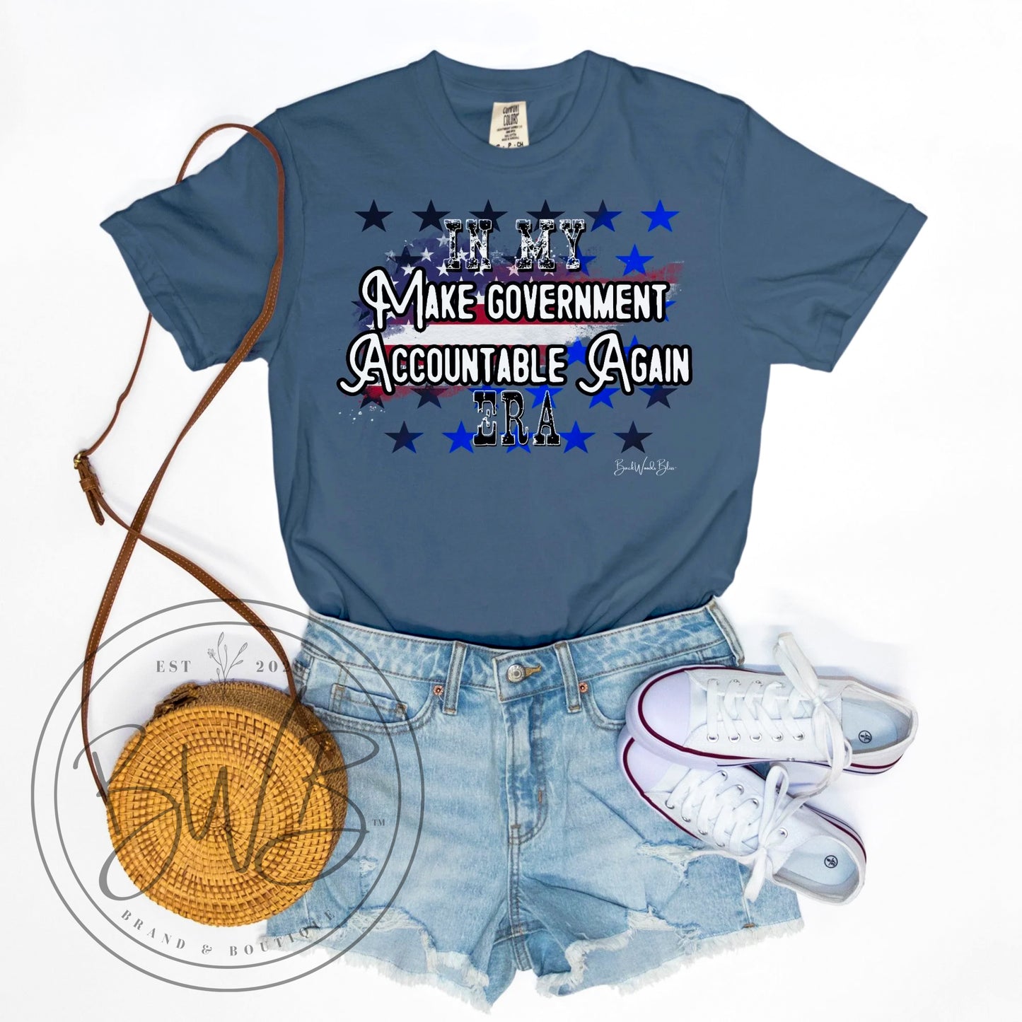 Make Government Accountable Again Unisex CC Tee-Blue Jean