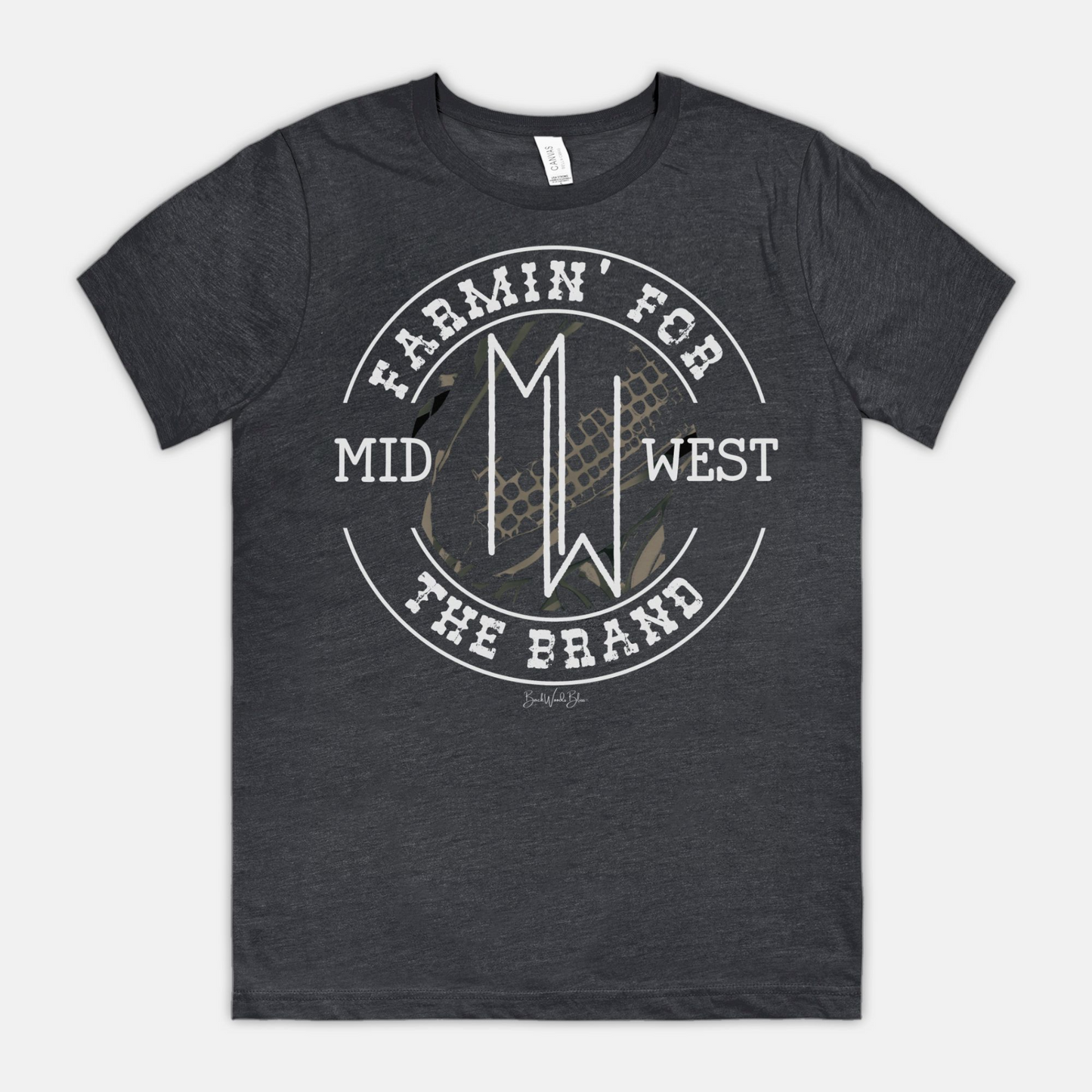 Midwest Brand Unisex B&C Tee-Heather Midnight Navy