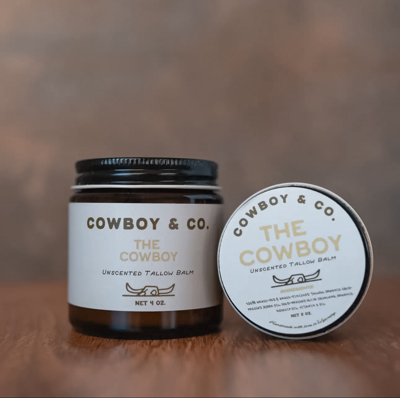 “The Cowboy” Unscented Tallow Balm-2oz. Jar
