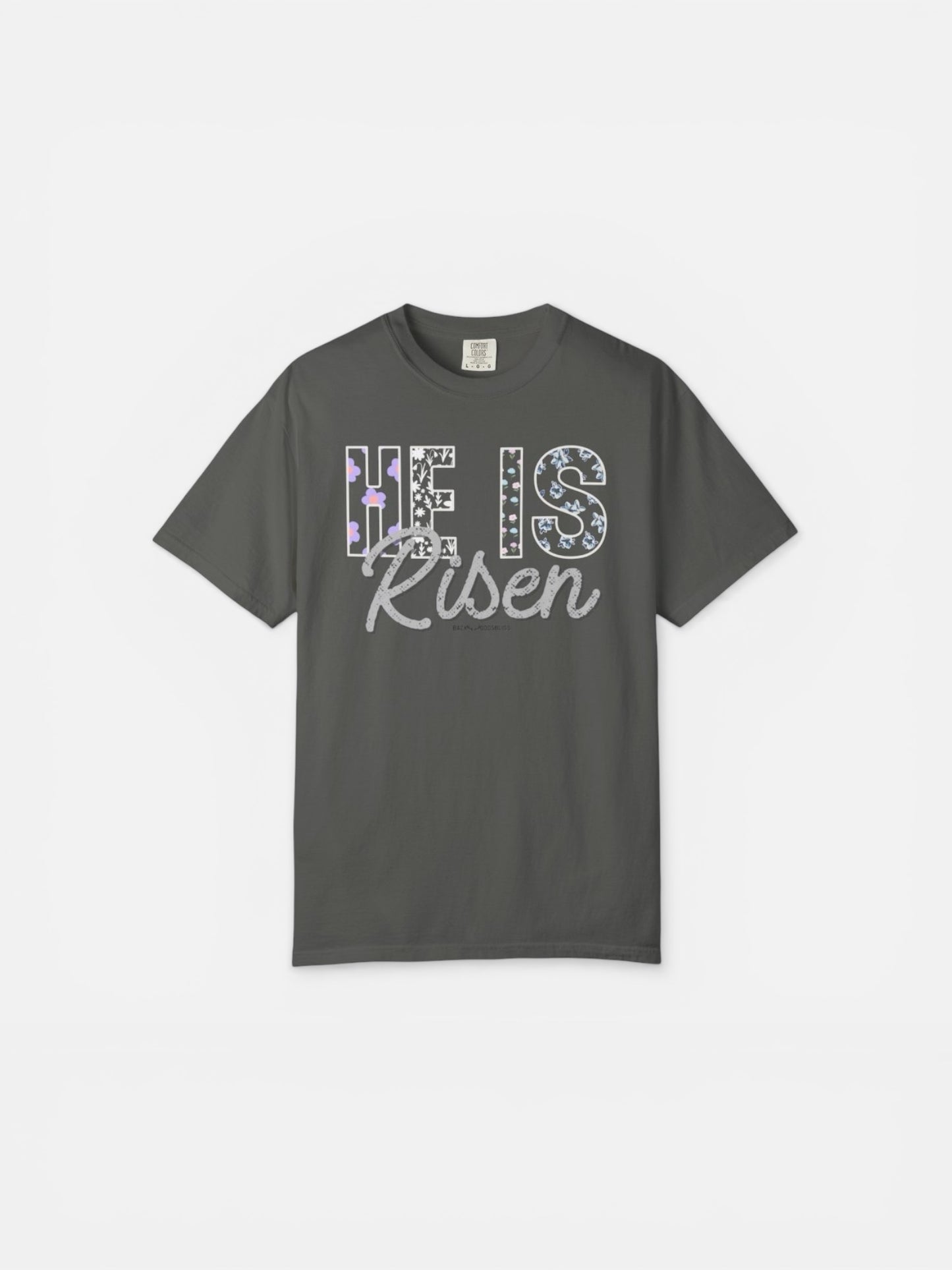 He is Risen Mixed Pattern Unisex CC Tee-Pepper