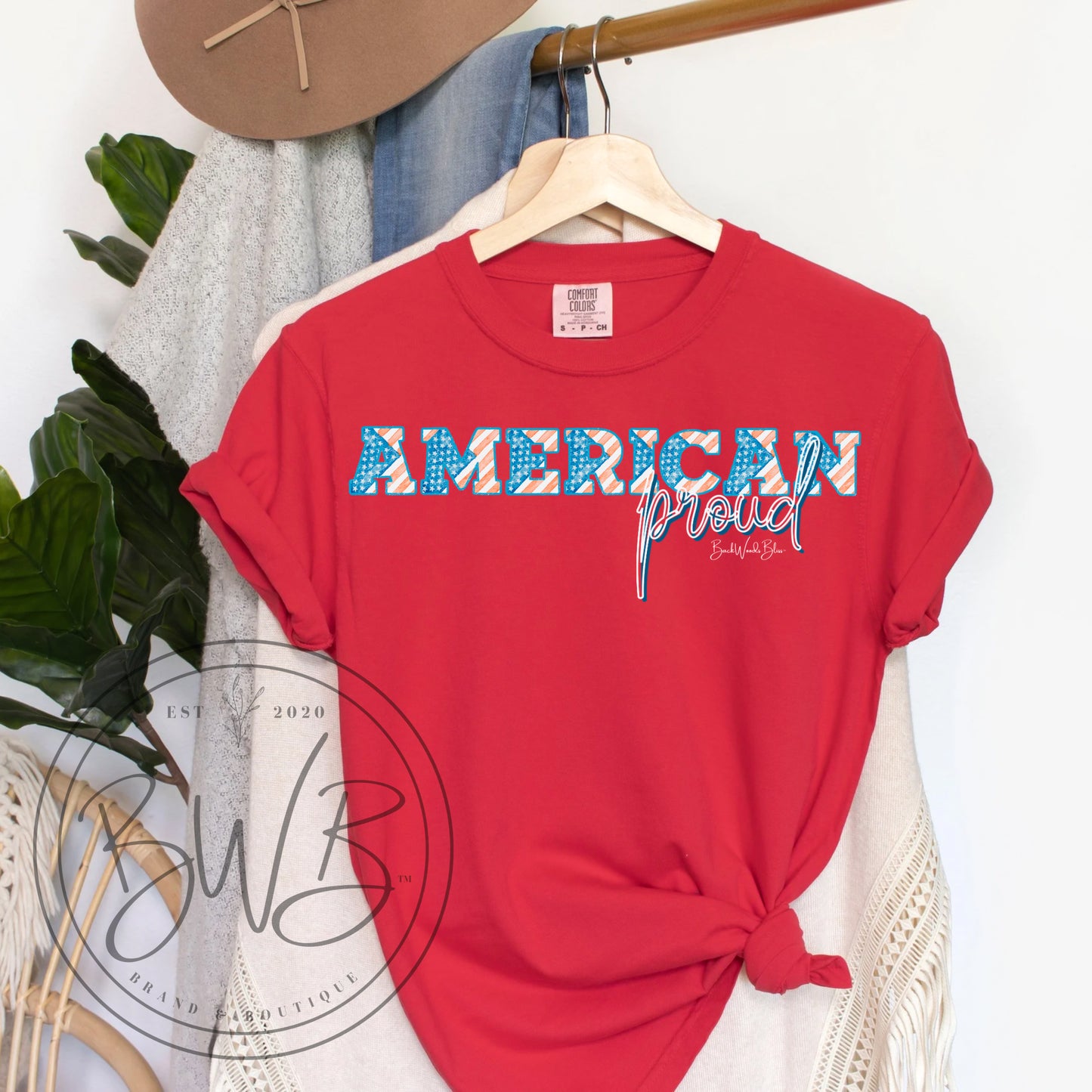 American Proud Unisex CC Tee-Red