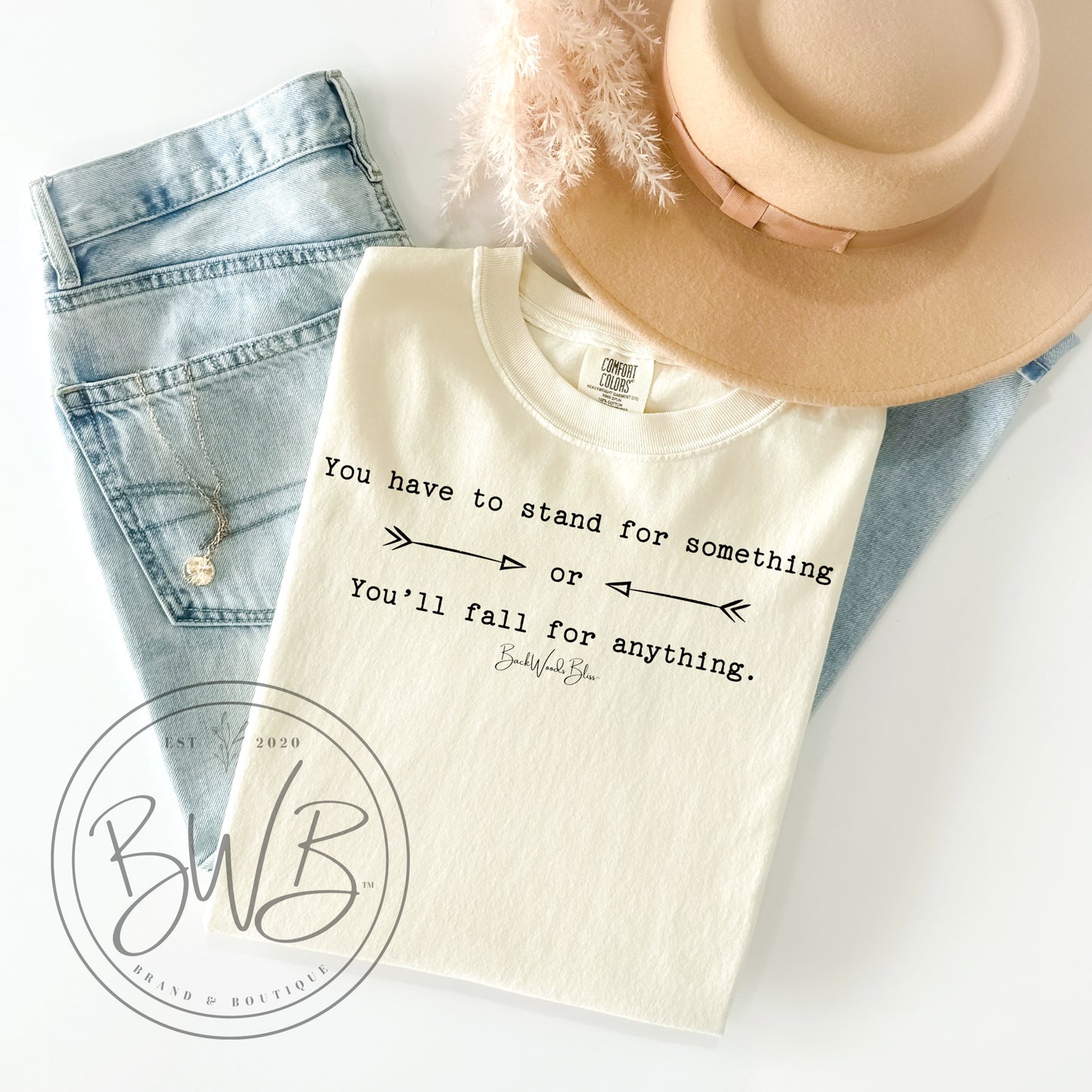 Stand for Something Unisex CC Tee-Ivory