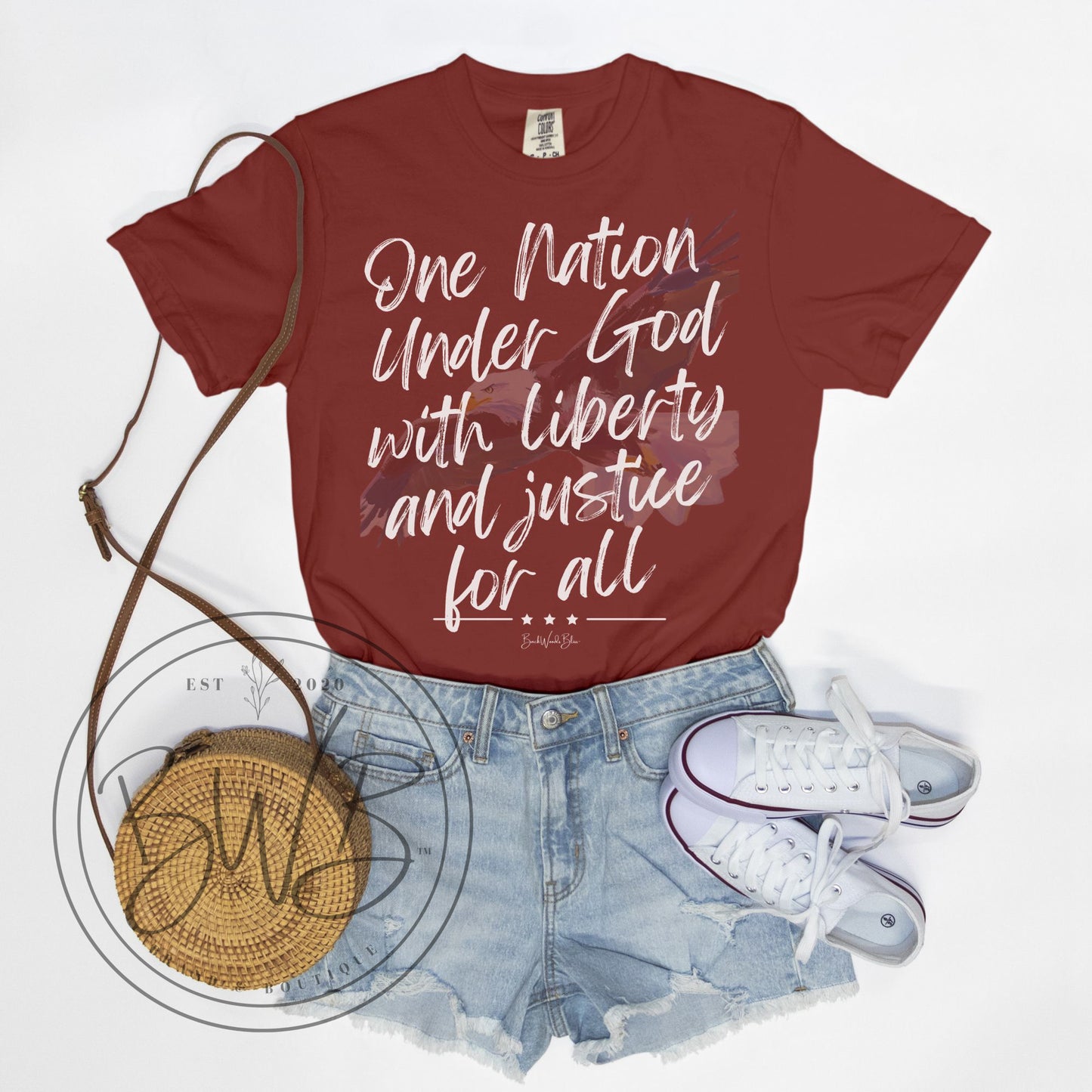 One Nation Under God Unisex CC Tee-Chili