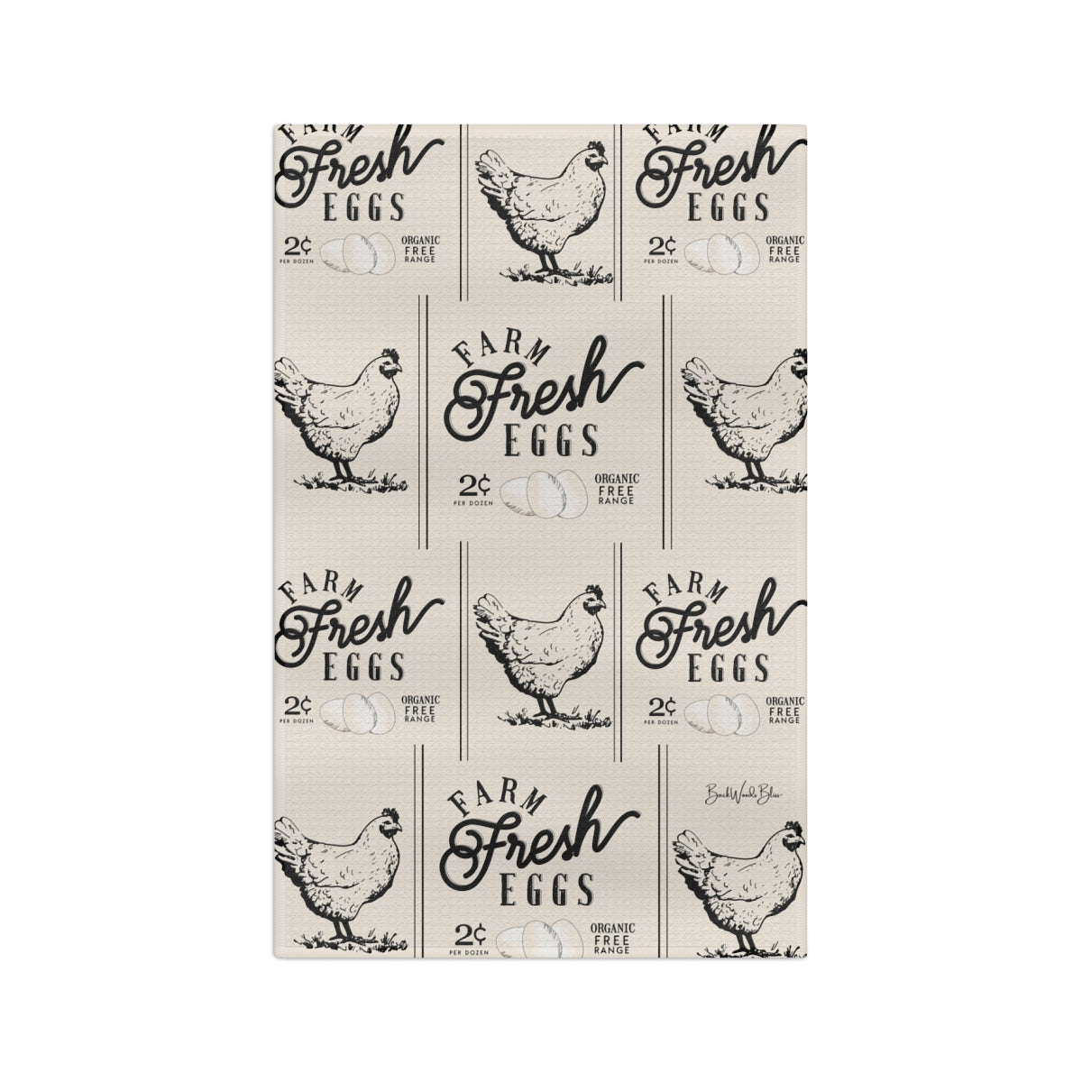 Farm Fresh Eggs Microfiber Tea Towel