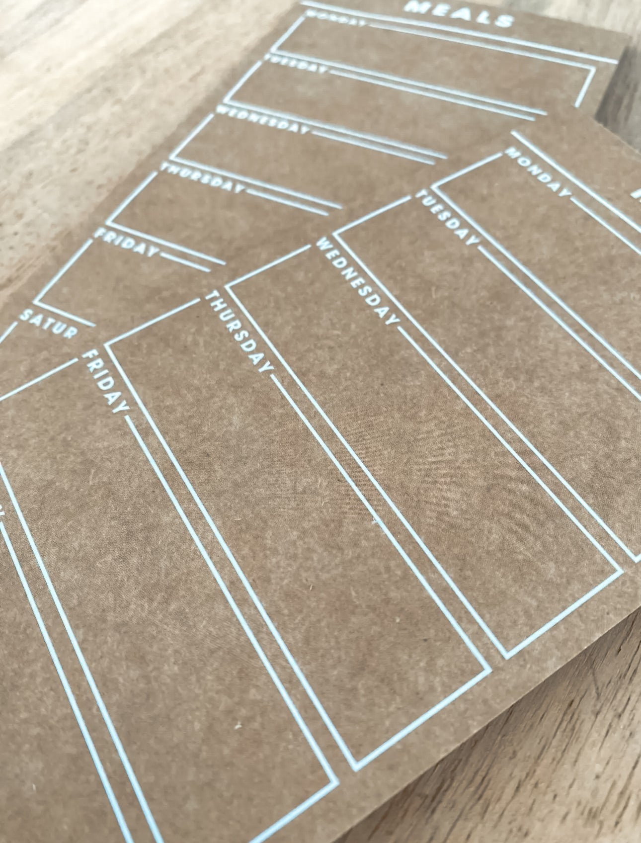 Meal Plan Farmhouse Style Magnetic Notepad