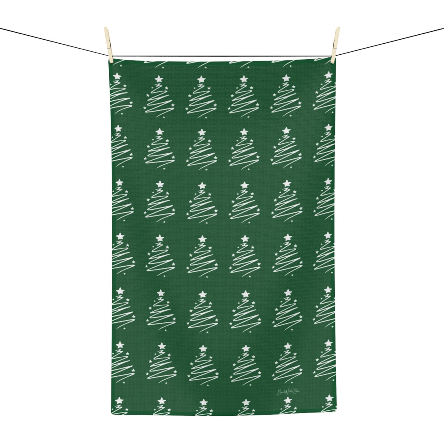 Christmas Trees Microfiber Tea Towel