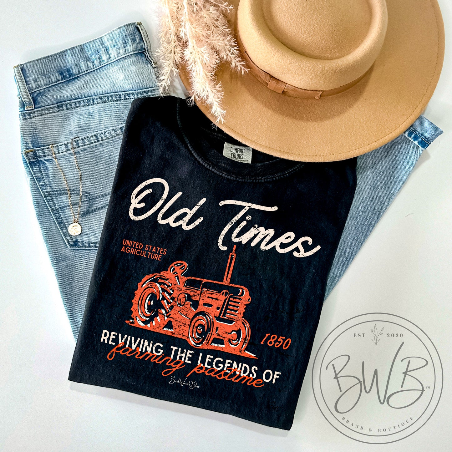 Old Time Farm Unisex CC Tee-Black