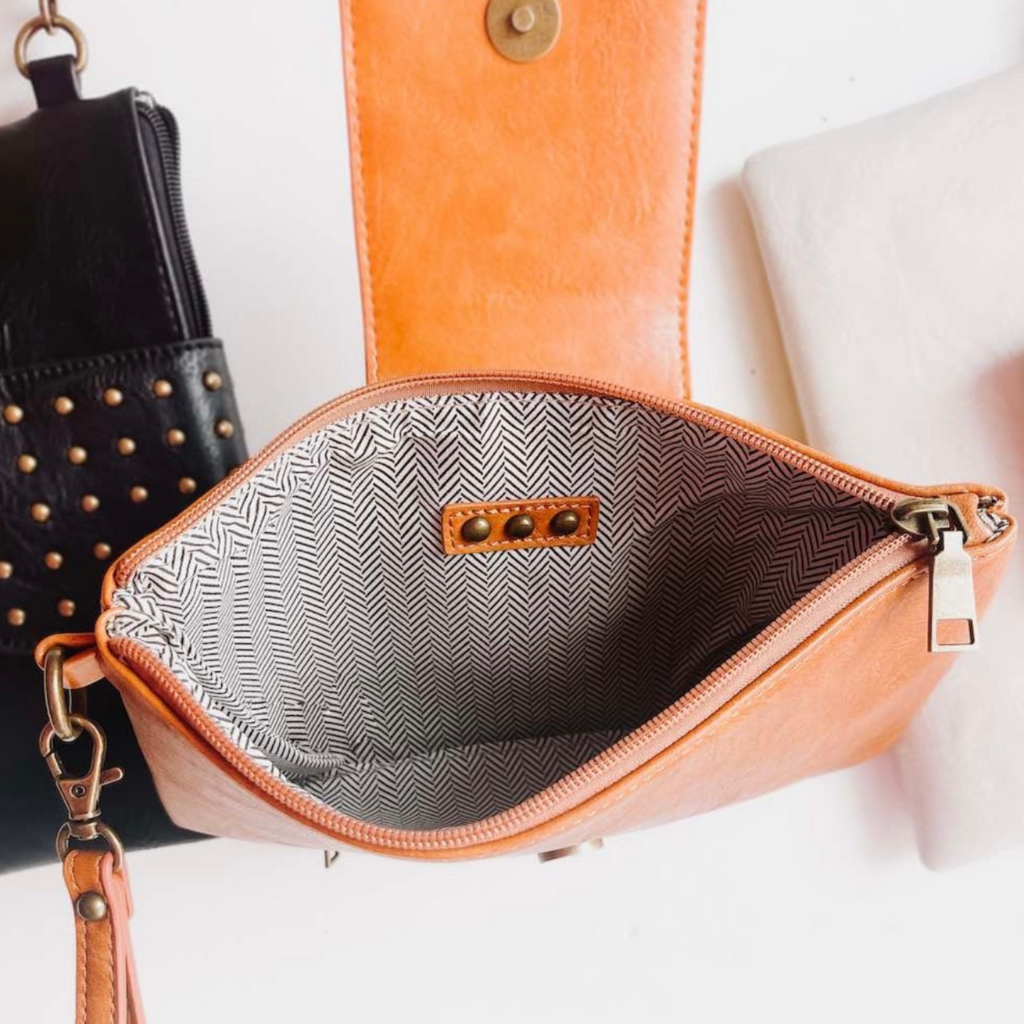 Studded Clutch Wristlet