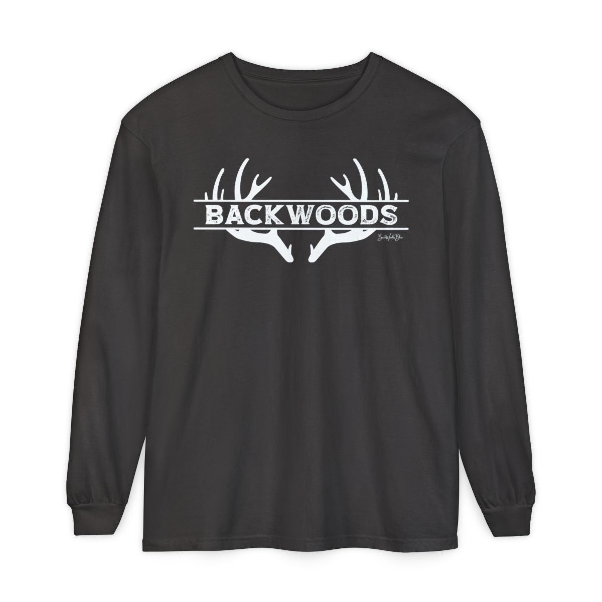 Backwoods Branded Long Sleeve Tee-Graphite