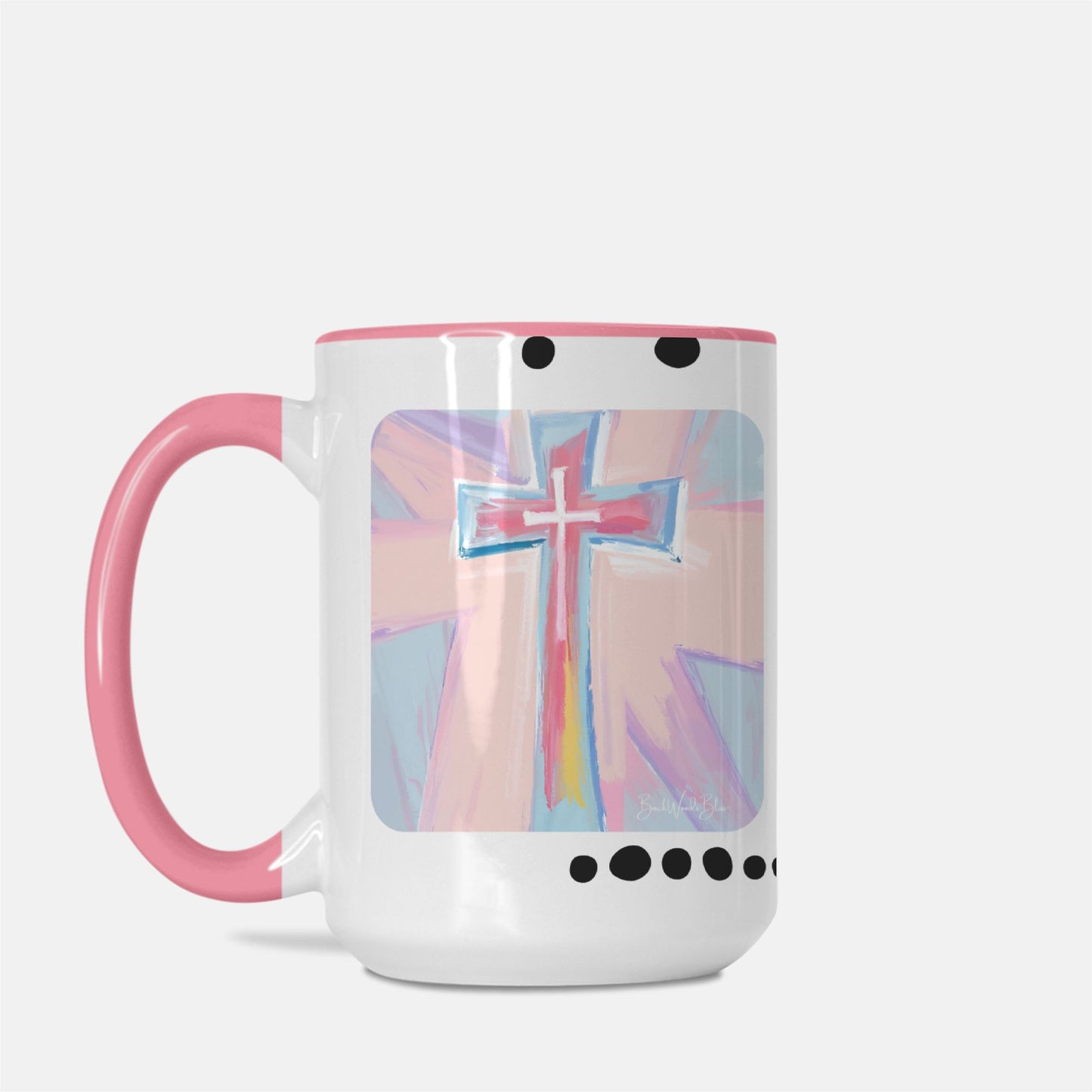 Watercolor Cross 15 oz. Mug