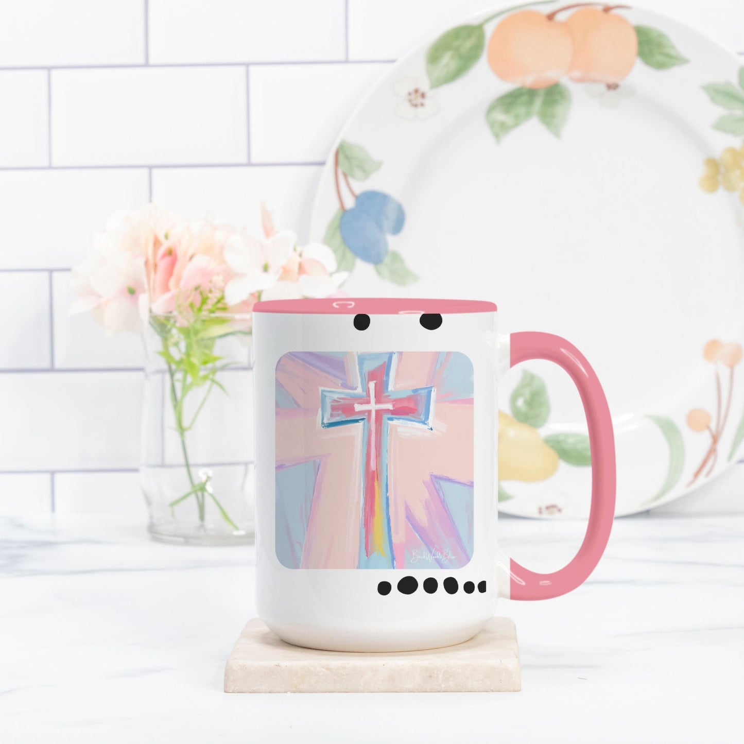 Watercolor Cross 15 oz. Mug