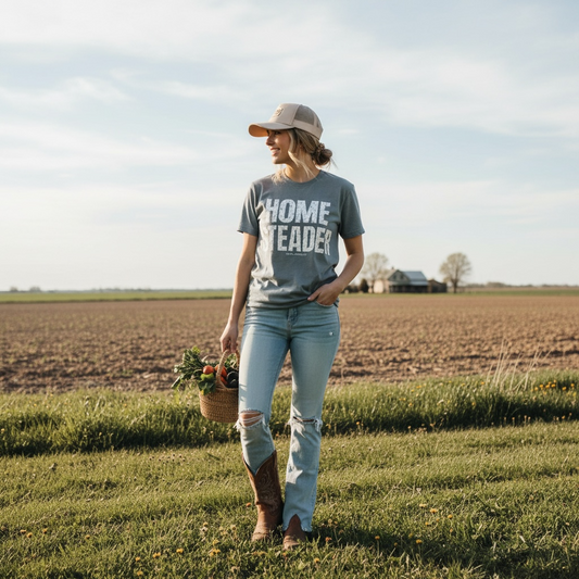 Homesteader Unisex CC Tee-Gray