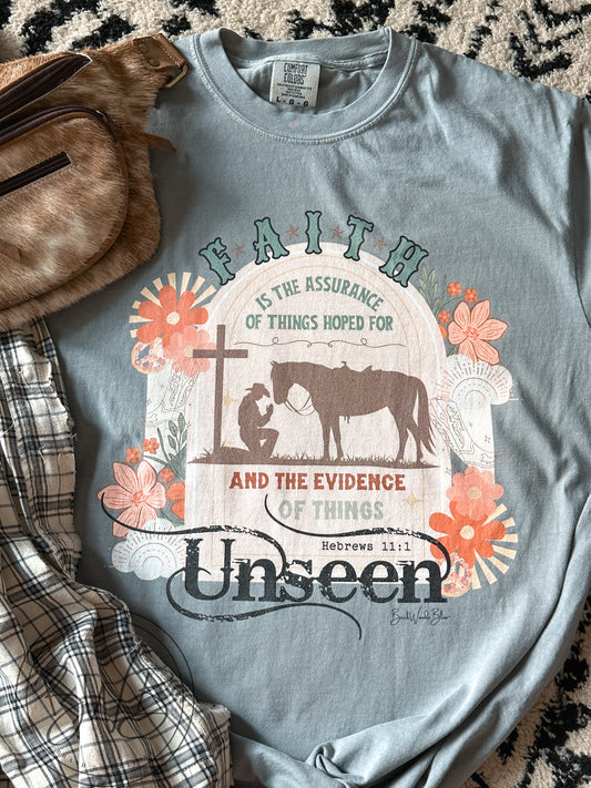 Hebrews 11:1 Unisex Graphic Tee-Granite