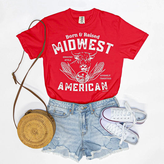 Midwest American Unisex CC Tee-Red