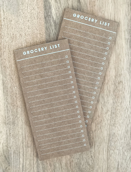 Grocery List Farmhouse Style Magnetic Notepad