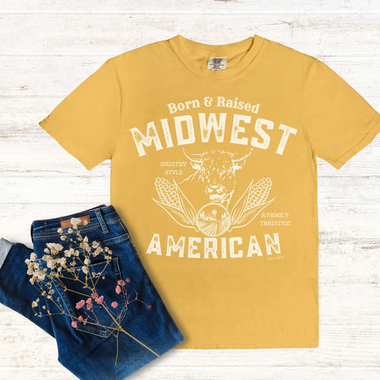 Midwest American Unisex CC Tee-Mustard