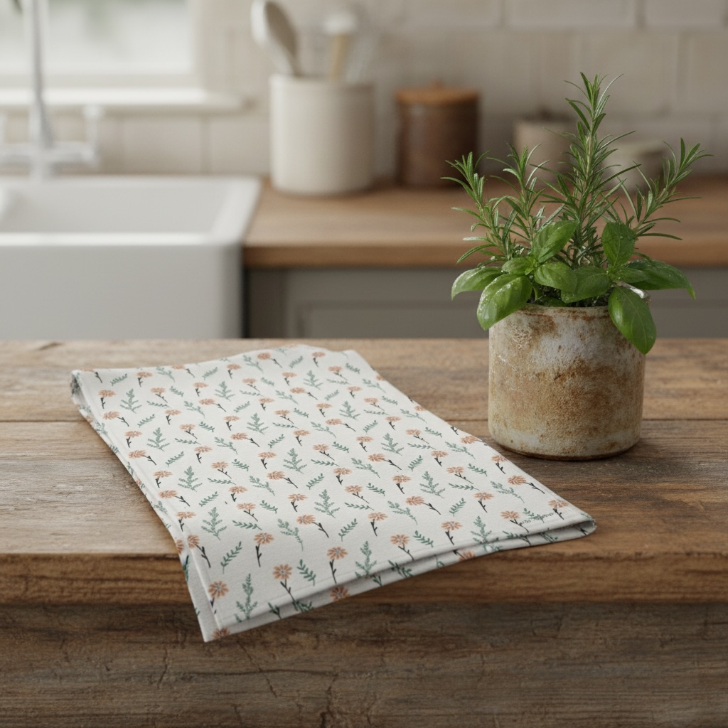 Backwoods Wildflowers Microfiber Tea Towel