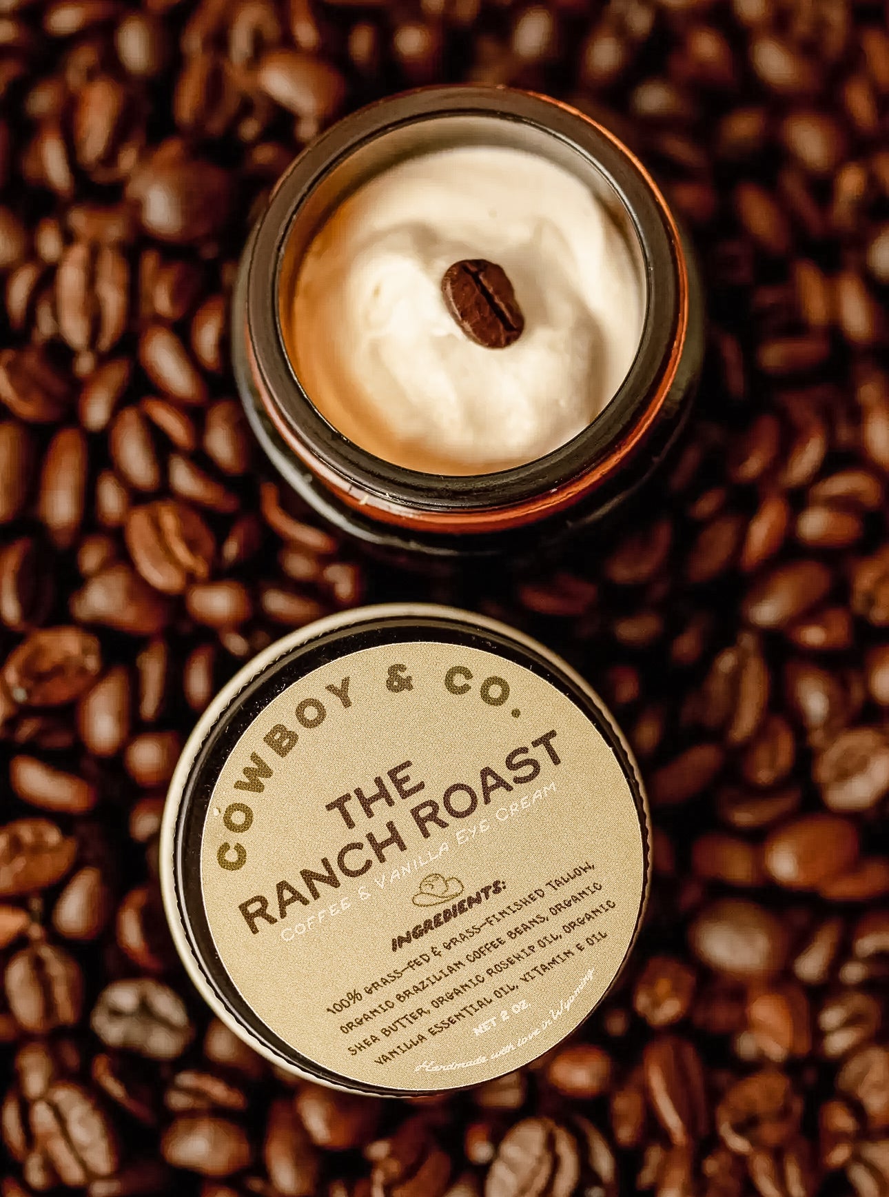 “The Ranch Roast” Handmade Coffee & Vanilla Eye Cream 1 oz. Jar