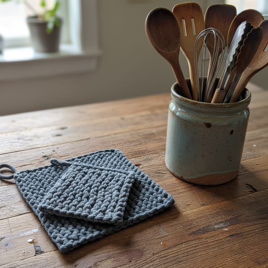 Simple Homestead Cotton Crochet Potholders