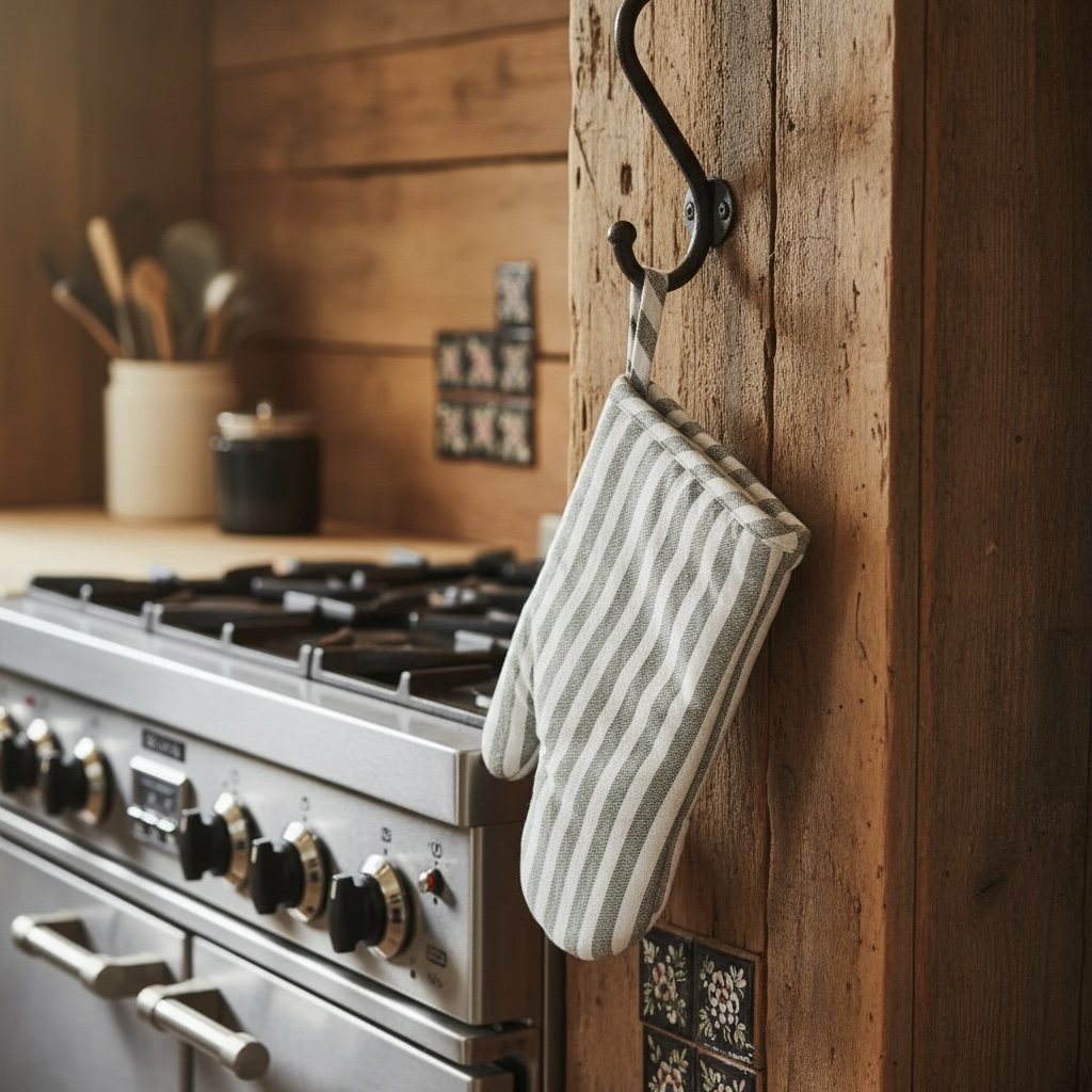 Sunday Supper Striped Oven Mitt