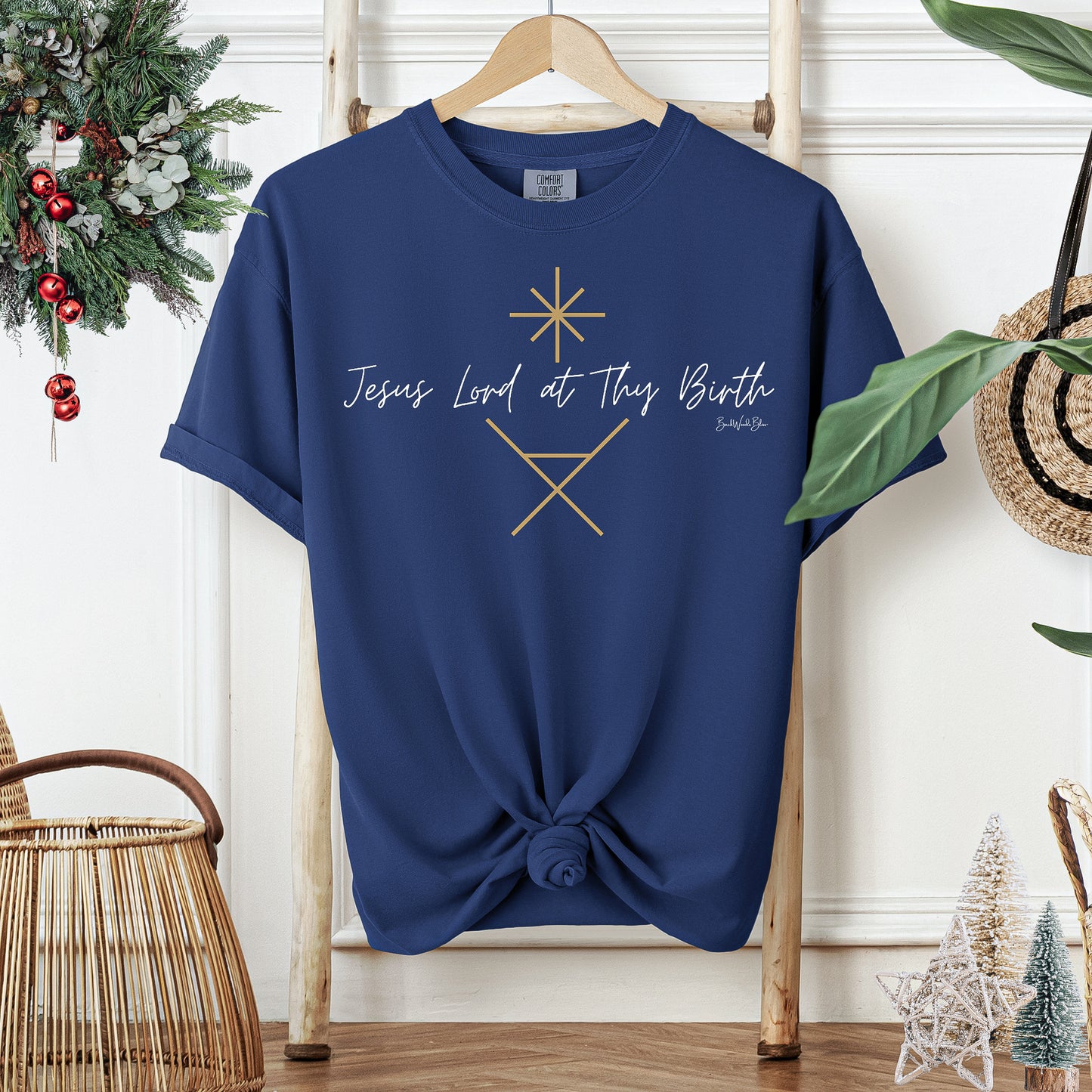 Jesus Lord at Birth Unisex CC Tee-China Blue