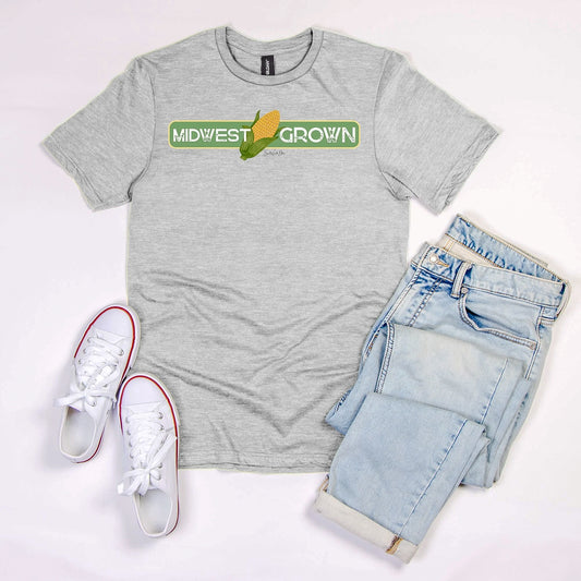 Midwest Grown Unisex GD Tee-Gray
