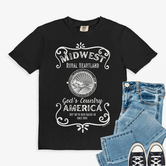 American Heartland Unisex CC Tee-Black