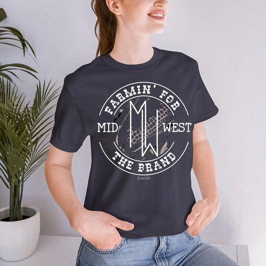 Midwest Brand Unisex B&C Tee-Heather Midnight Navy