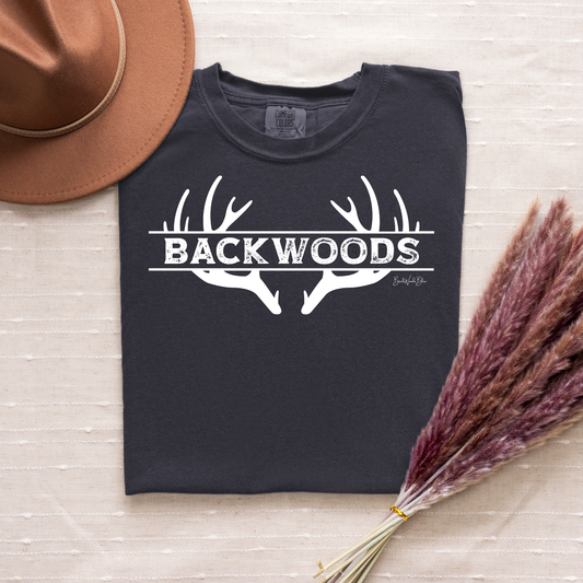Backwoods Branded Long Sleeve Tee-Graphite