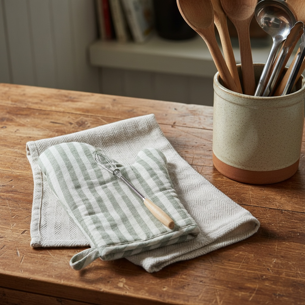 Sunday Supper Striped Oven Mitt