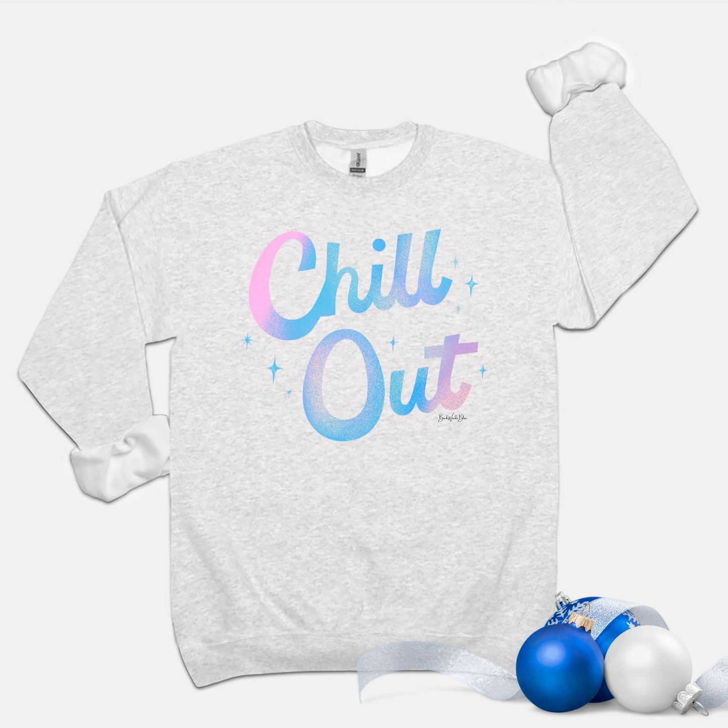 Chill Out Unisex Gildan Crew Sweatshirt-Ash