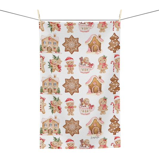 Gingerbread Vibes Microfiber Tea Towel