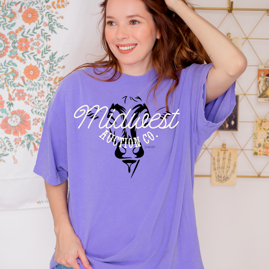 Midwest Auction Co. Unisex CC Tee-Violet