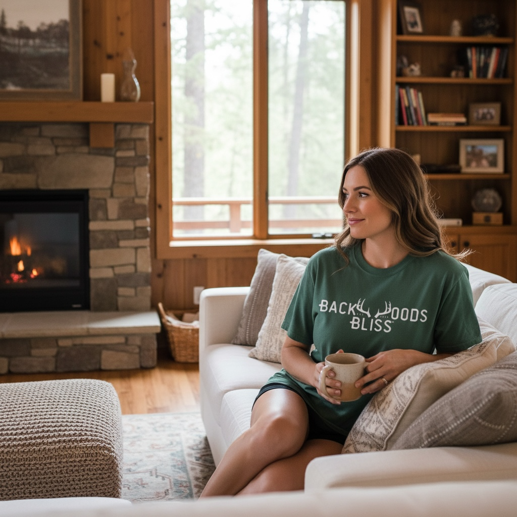 Backwoods Bliss Brand Tee-Blue Spruce
