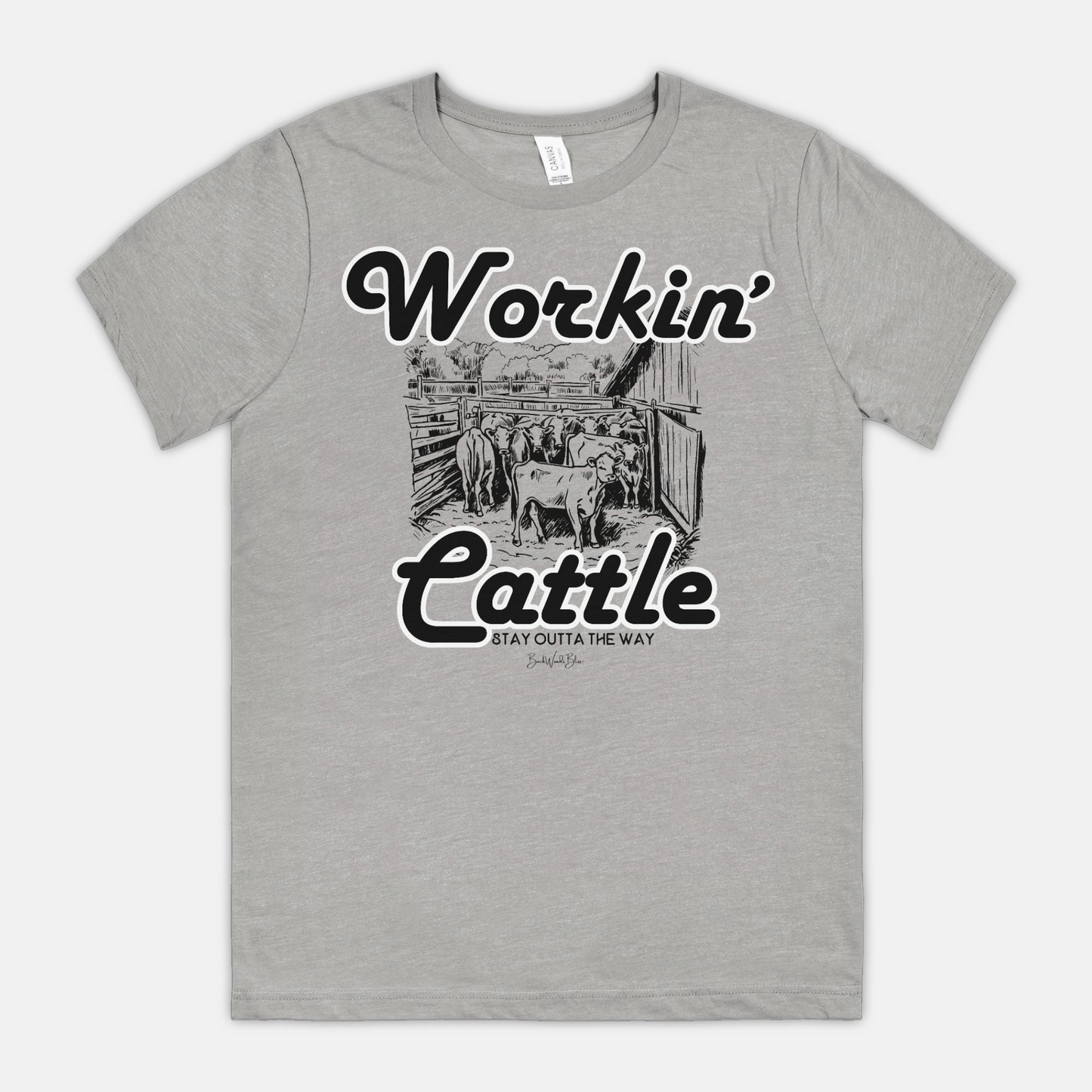 Workin’ Cattle B&C Unisex Tee-Athletic Heather