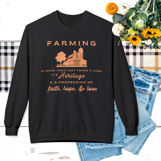 Heritage Farming Unisex Gildan Crew Sweatshirt