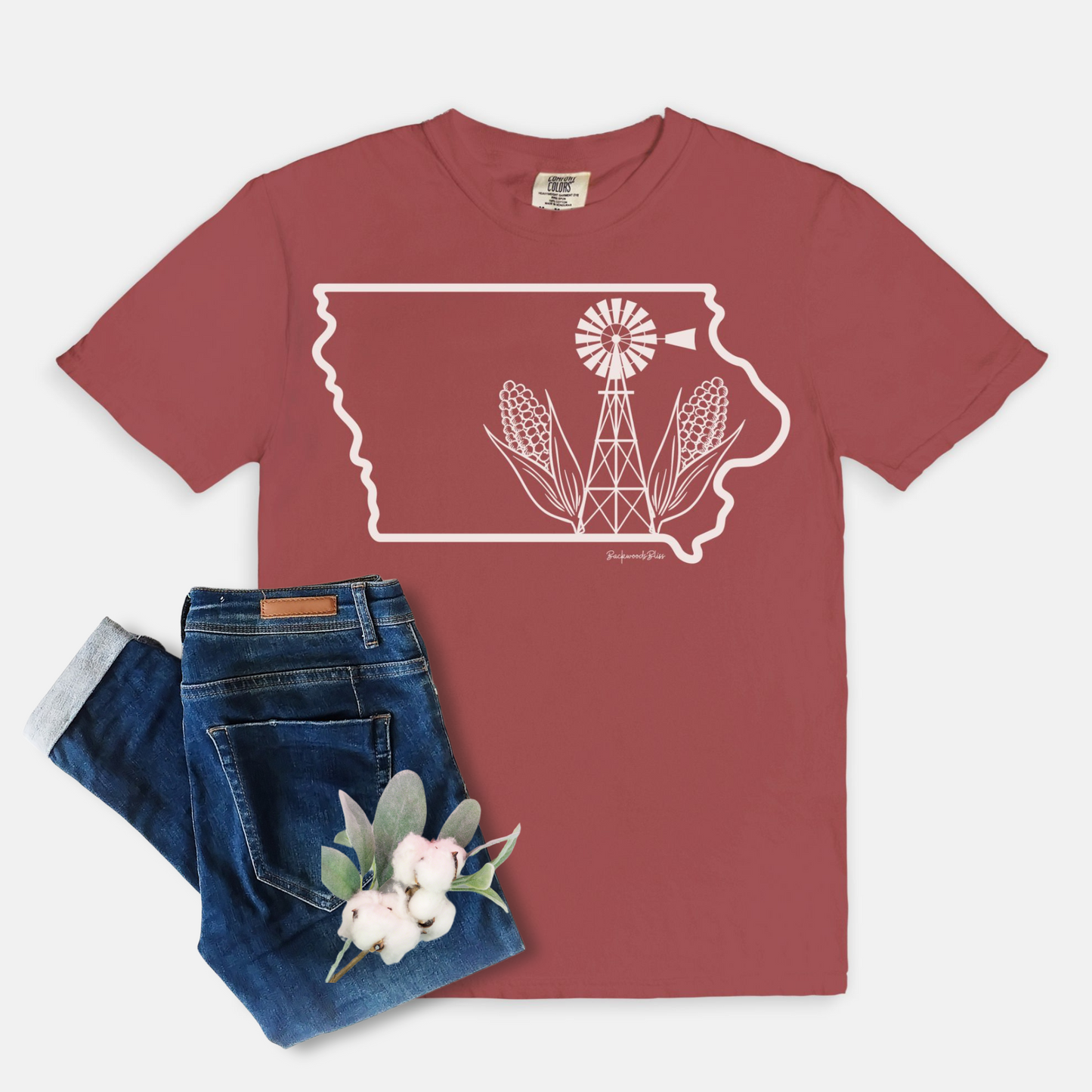 Rural Iowa Unisex Tee-Crimson