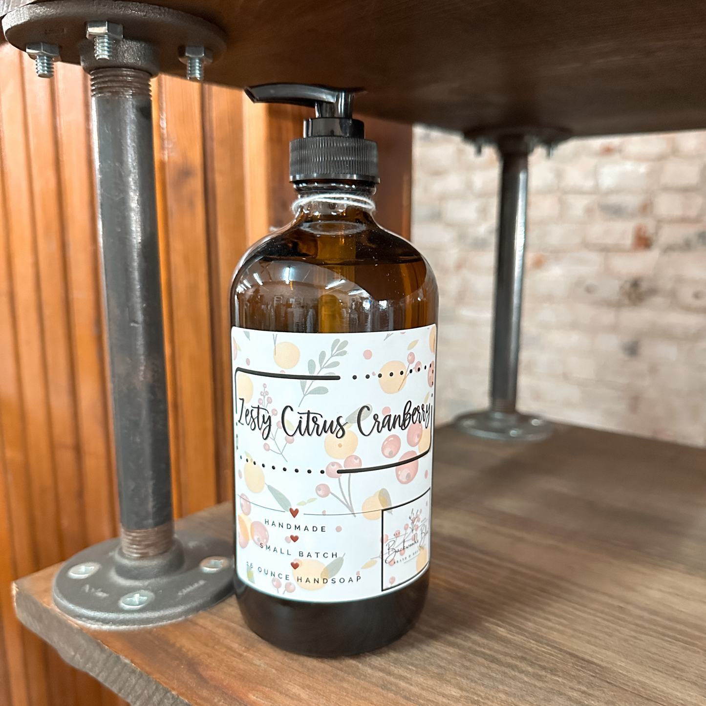 Zesty Citrus Cranberry Handmade Handsoap-16 oz.