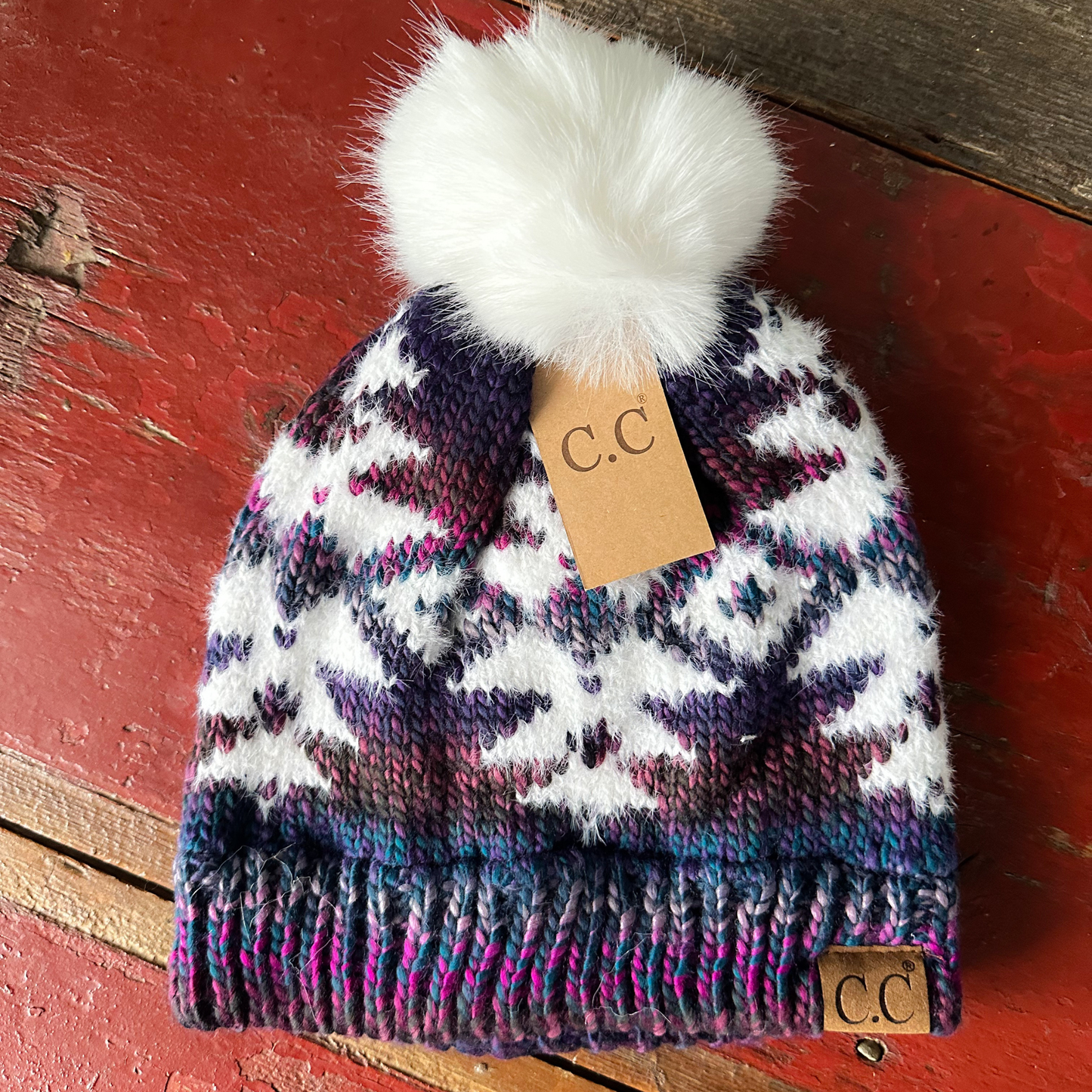 Cabin Dusk Pom Beanie