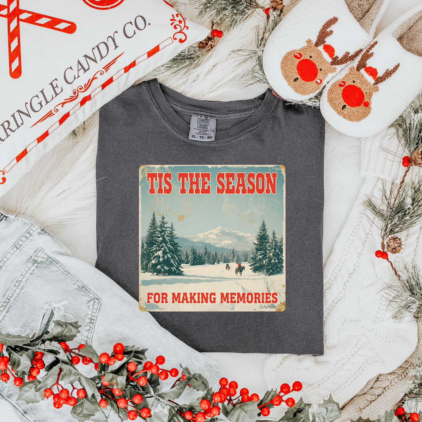'Tis the Season for Making Memories Unisex CC Long Sleeve Tee-Pepper