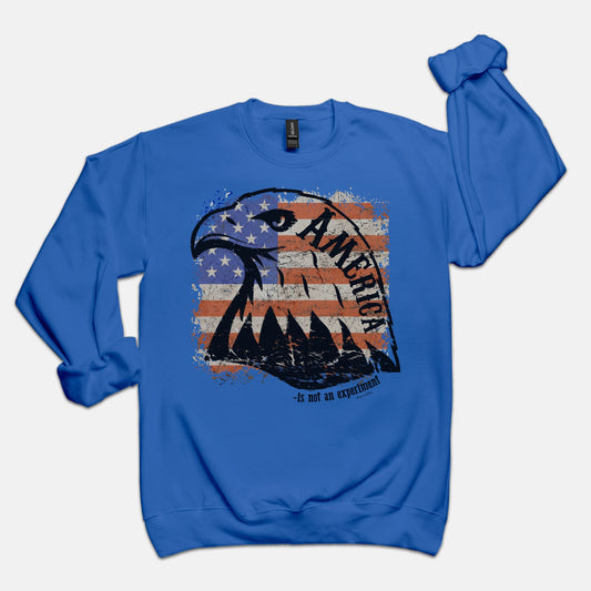 America is Not an Experiment Unisex Crew Sweatshirt-Royal Blue