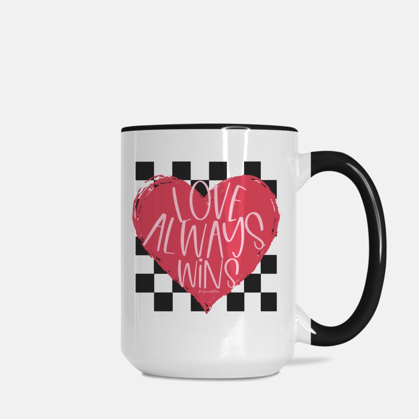 Love Always Wins Coffee Mug-Black