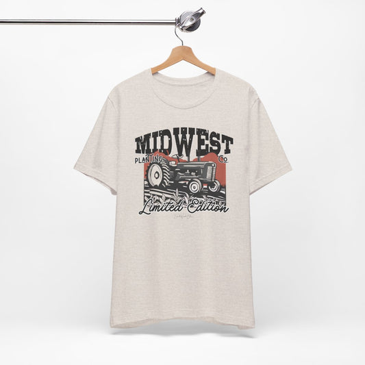 Midwest Planting Co Unisex BC Tee-Heather Dust
